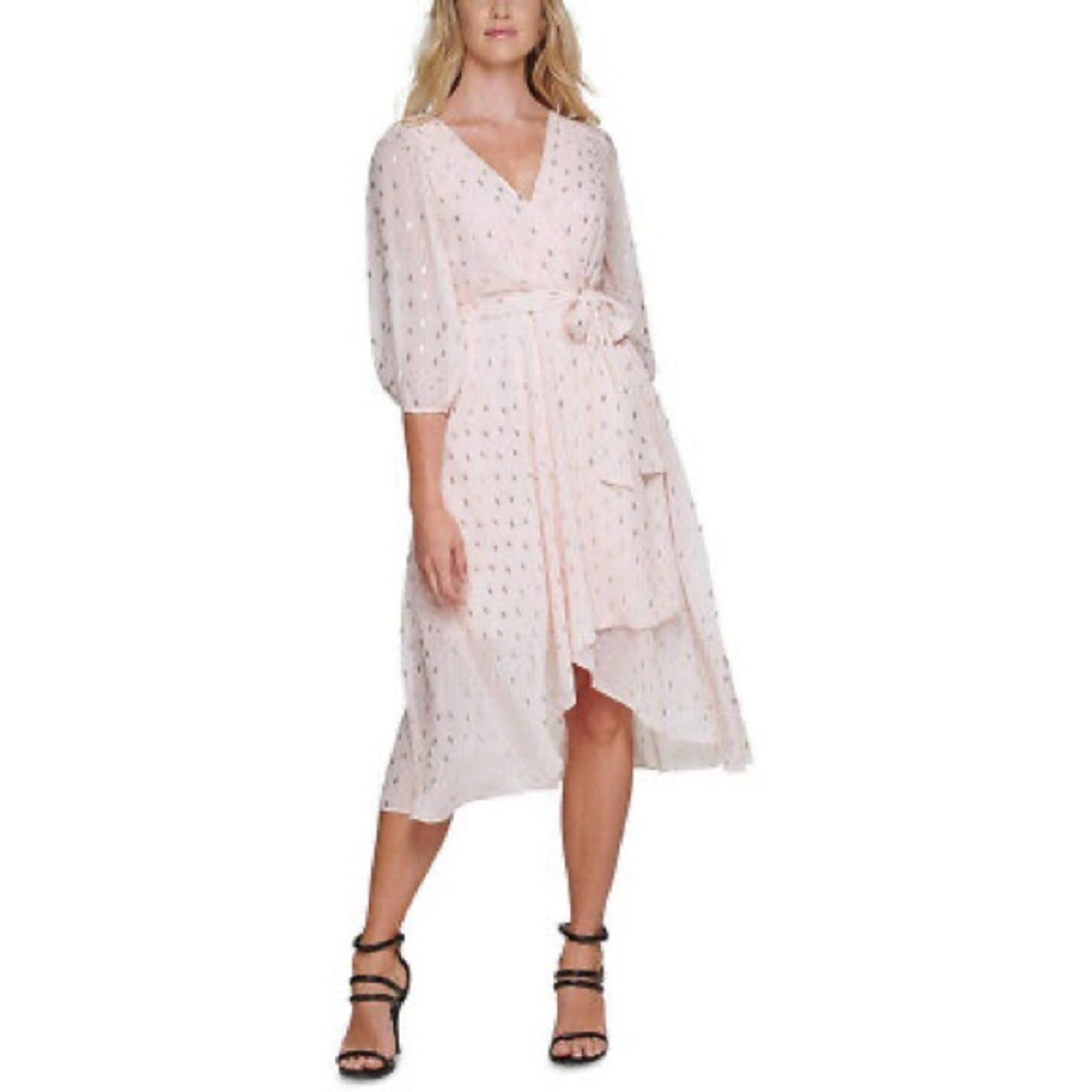 DKNY Chiffon Wrap Dress